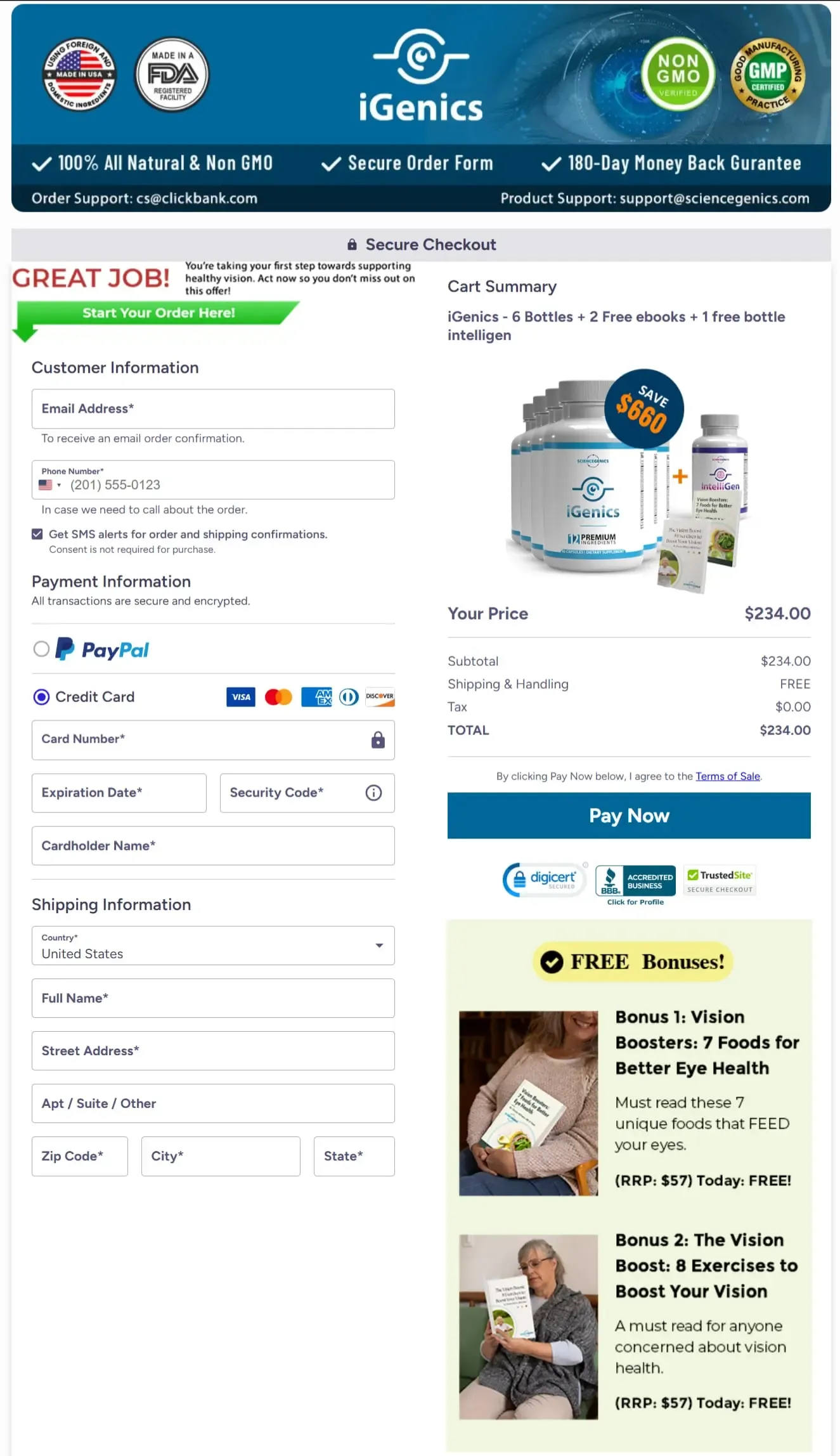iGenics-buy-best-order-page